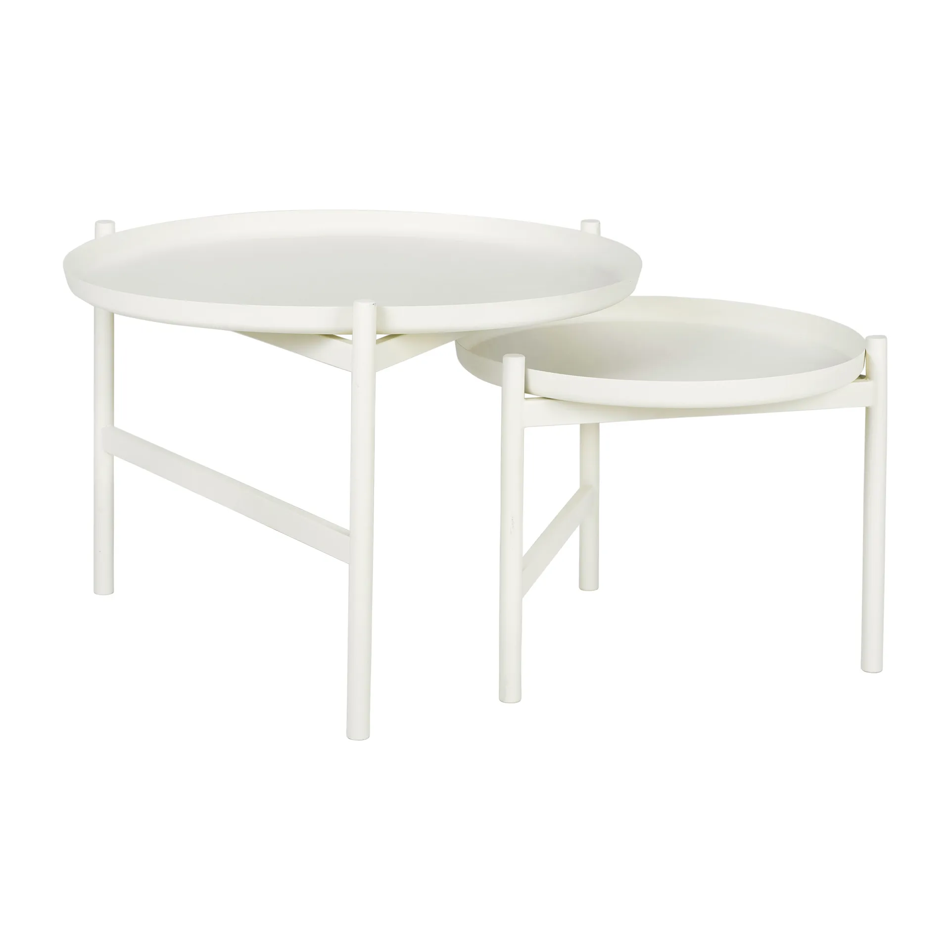 Mesa auxiliar Turner table Ø70 cm, White Broste Copenhagen