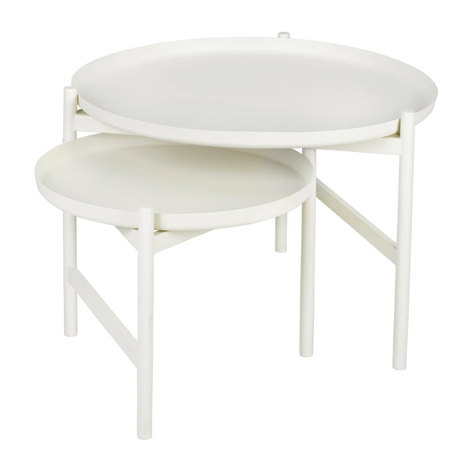Mesa auxiliar Turner table Ø70 cm, White Broste Copenhagen