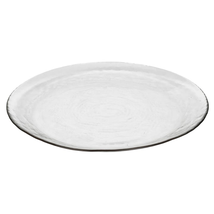 Plato de vidrio Hammered Ø 27 cm - transparente - Broste Copenhagen