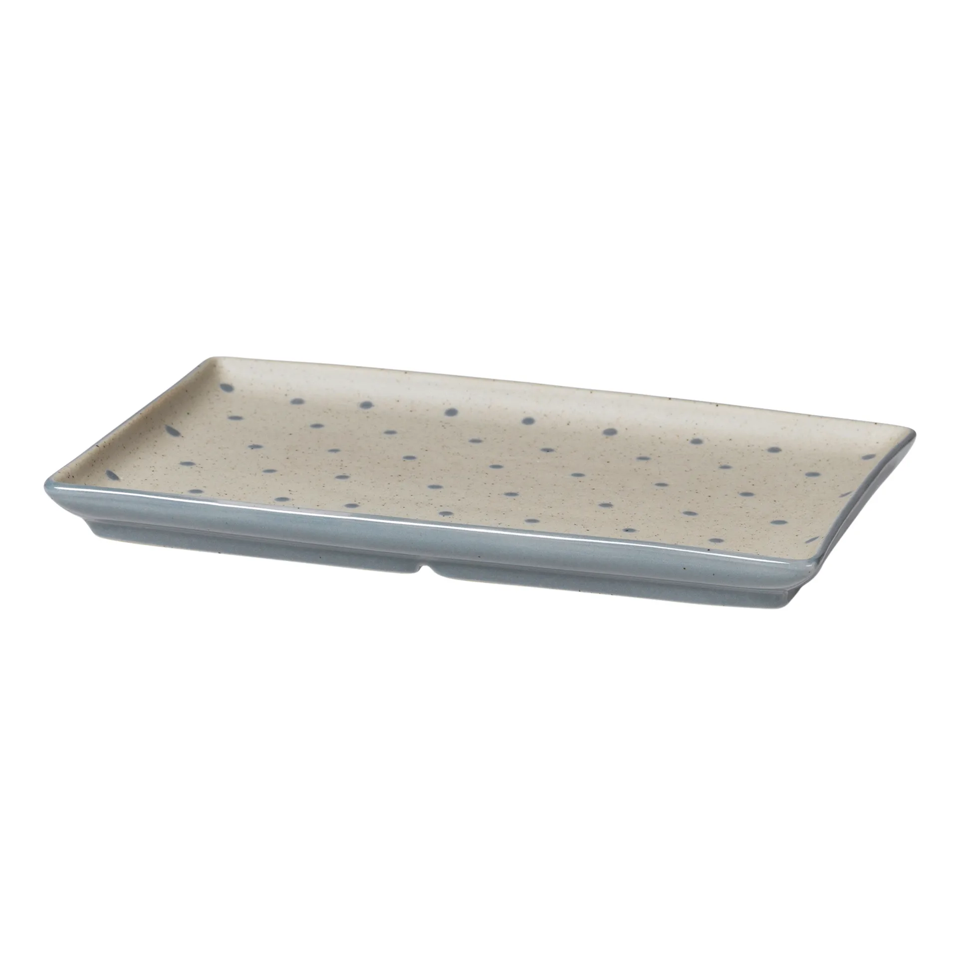 Plato Eli 17,6x20 cm, Soft blue dots Broste Copenhagen