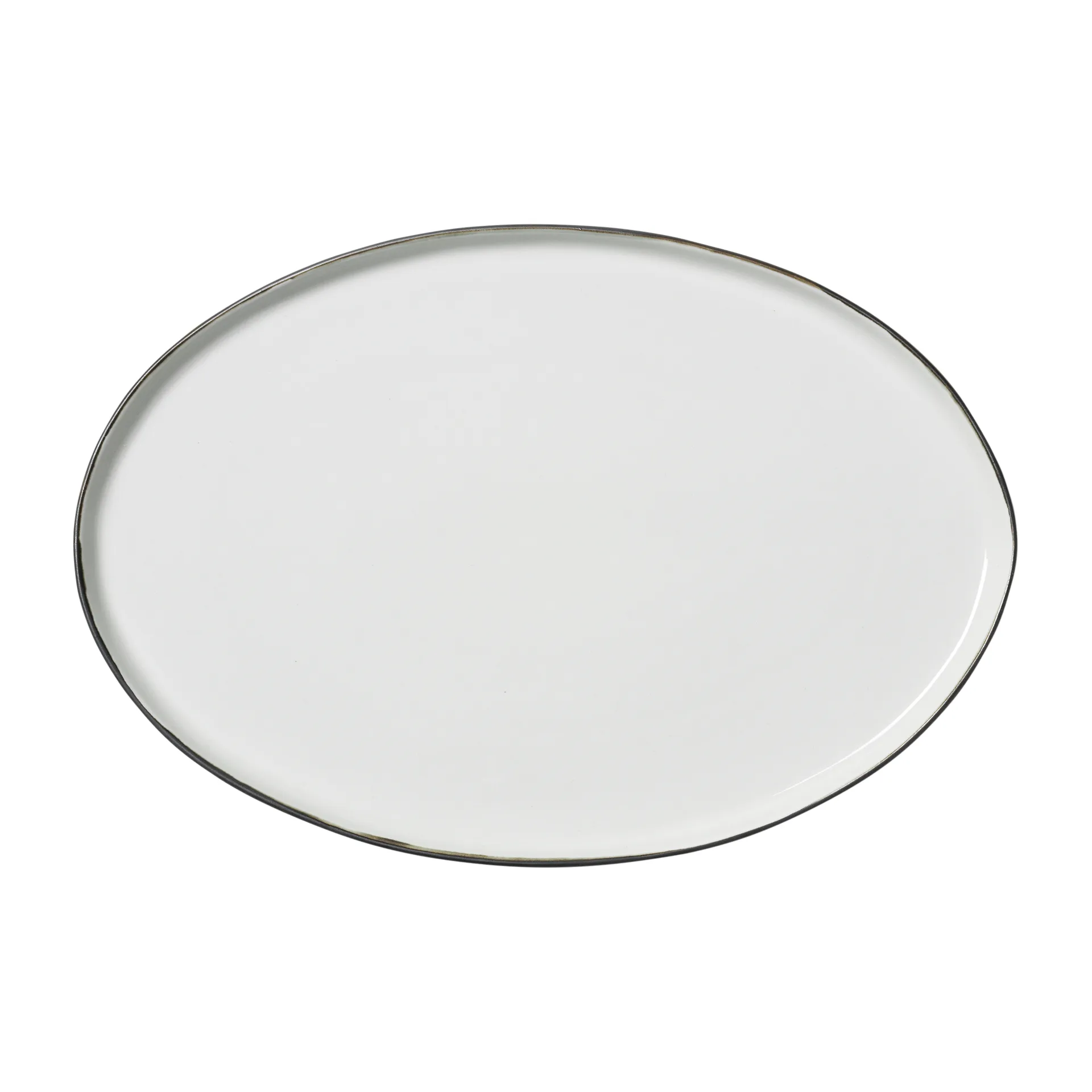 Plato ovalado Esrum 26,5x39 cm, Ivory-grey Broste Copenhagen