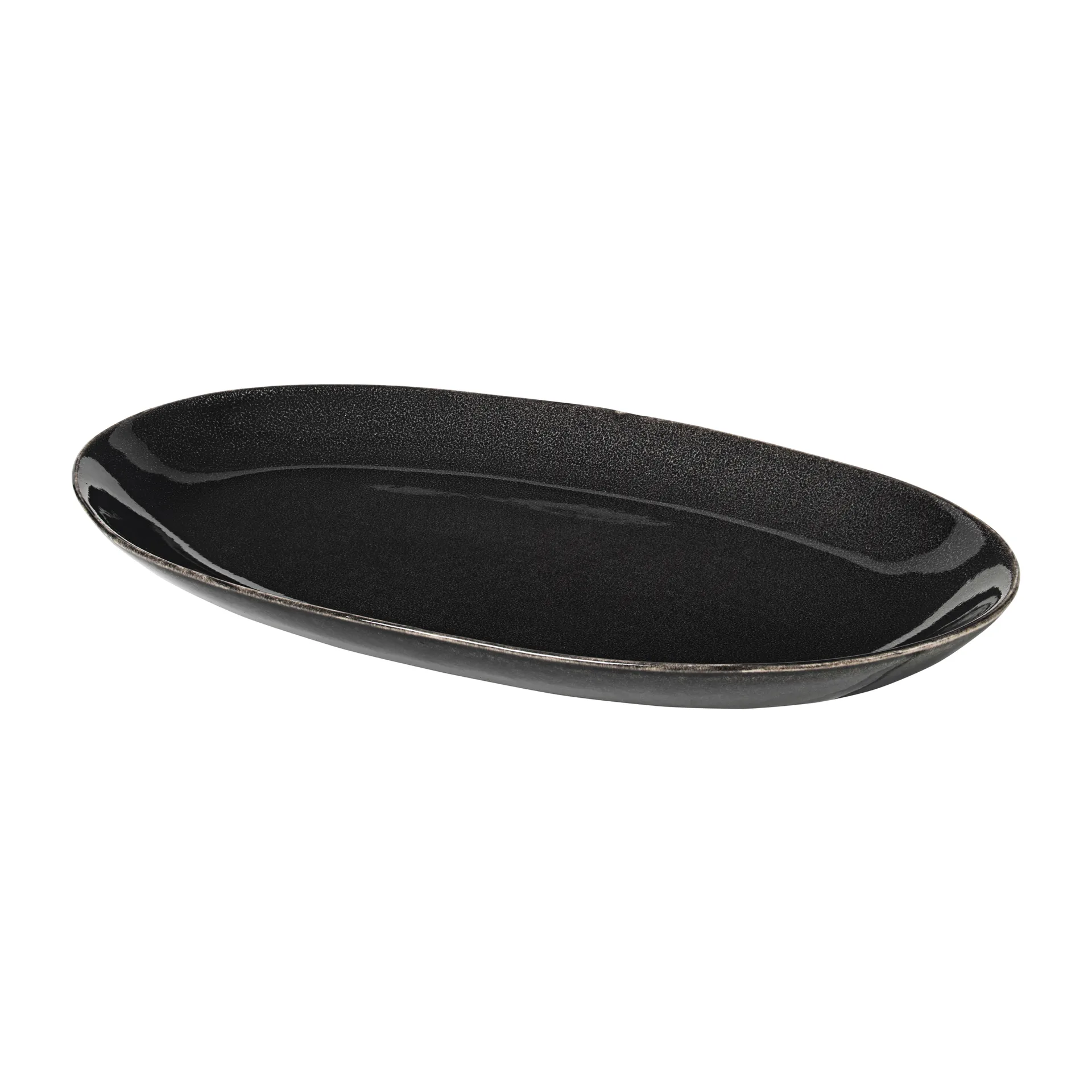 Plato ovalado Nordic Coal, 17x30 cm Broste Copenhagen