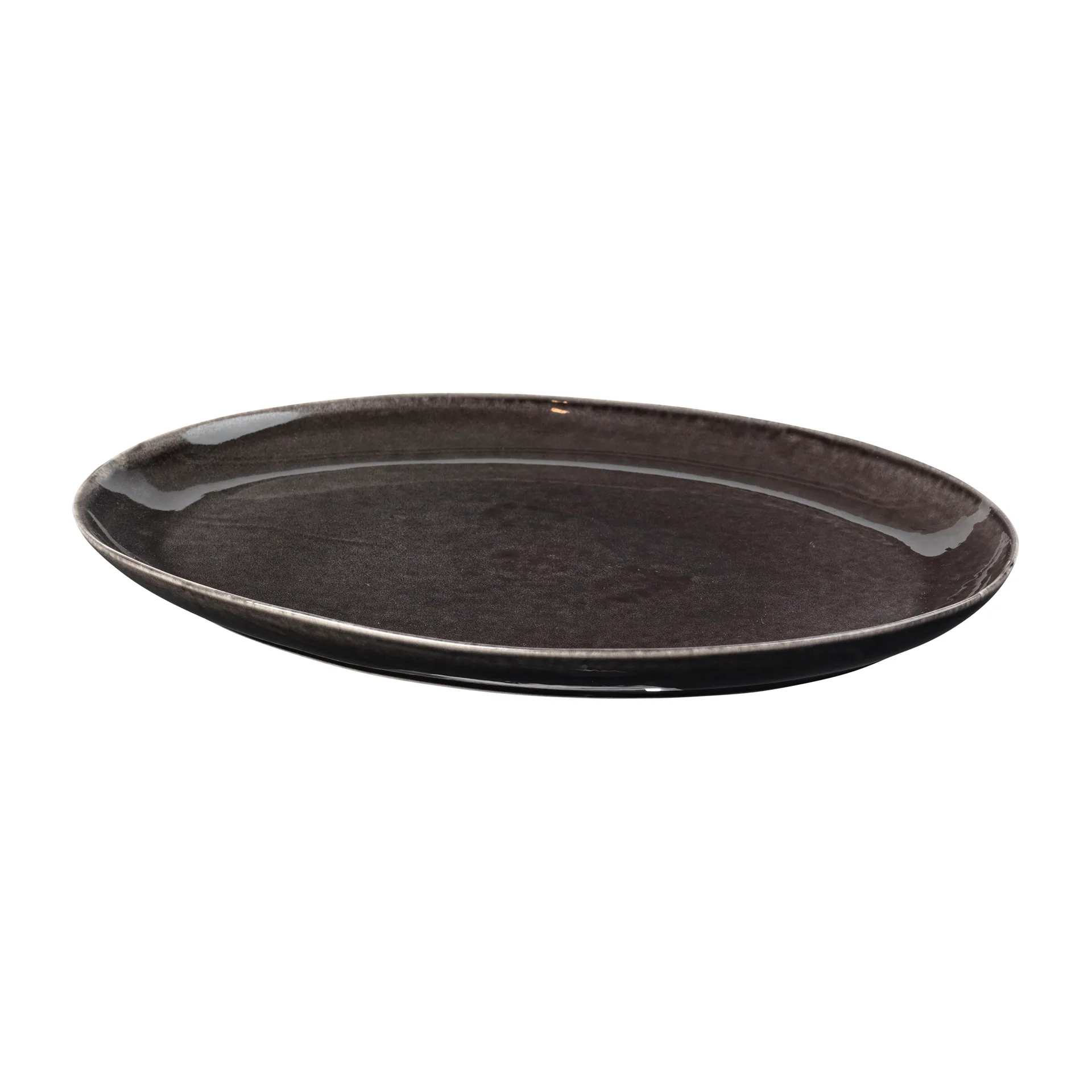 Plato ovalado Nordic Coal 26,5x36,5 cm, Charcoal Broste Copenhagen