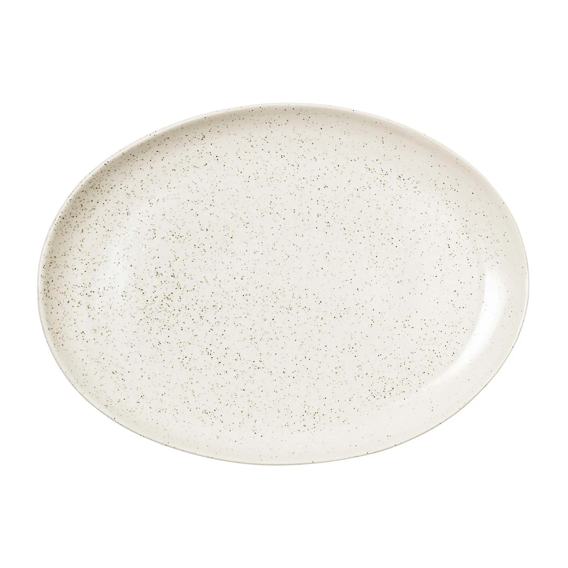 Plato ovalado Nordic Vanilla 35,5 cm, Cream with grains Broste Copenhagen