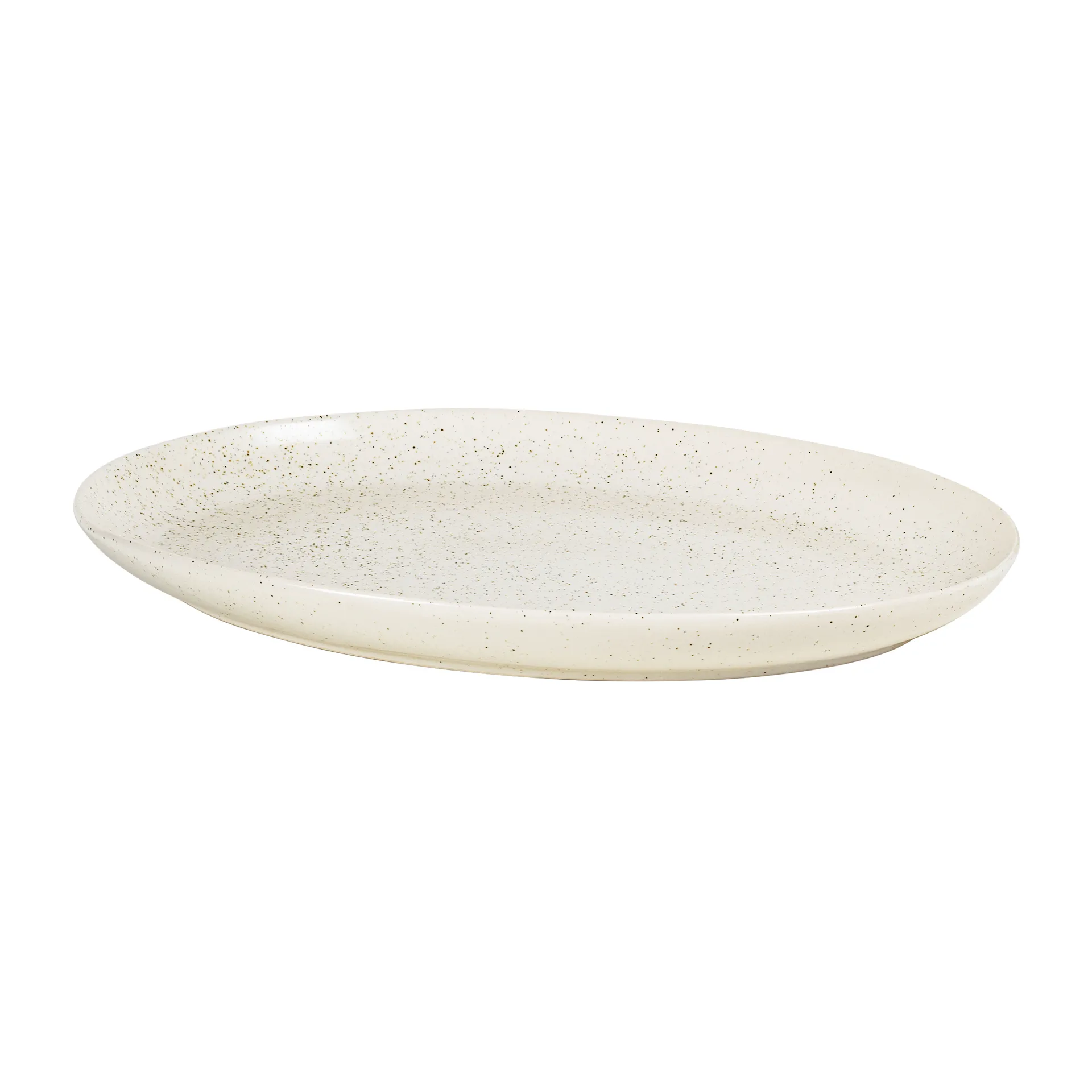 Plato ovalado Nordic Vanilla 35,5 cm, Cream with grains Broste Copenhagen