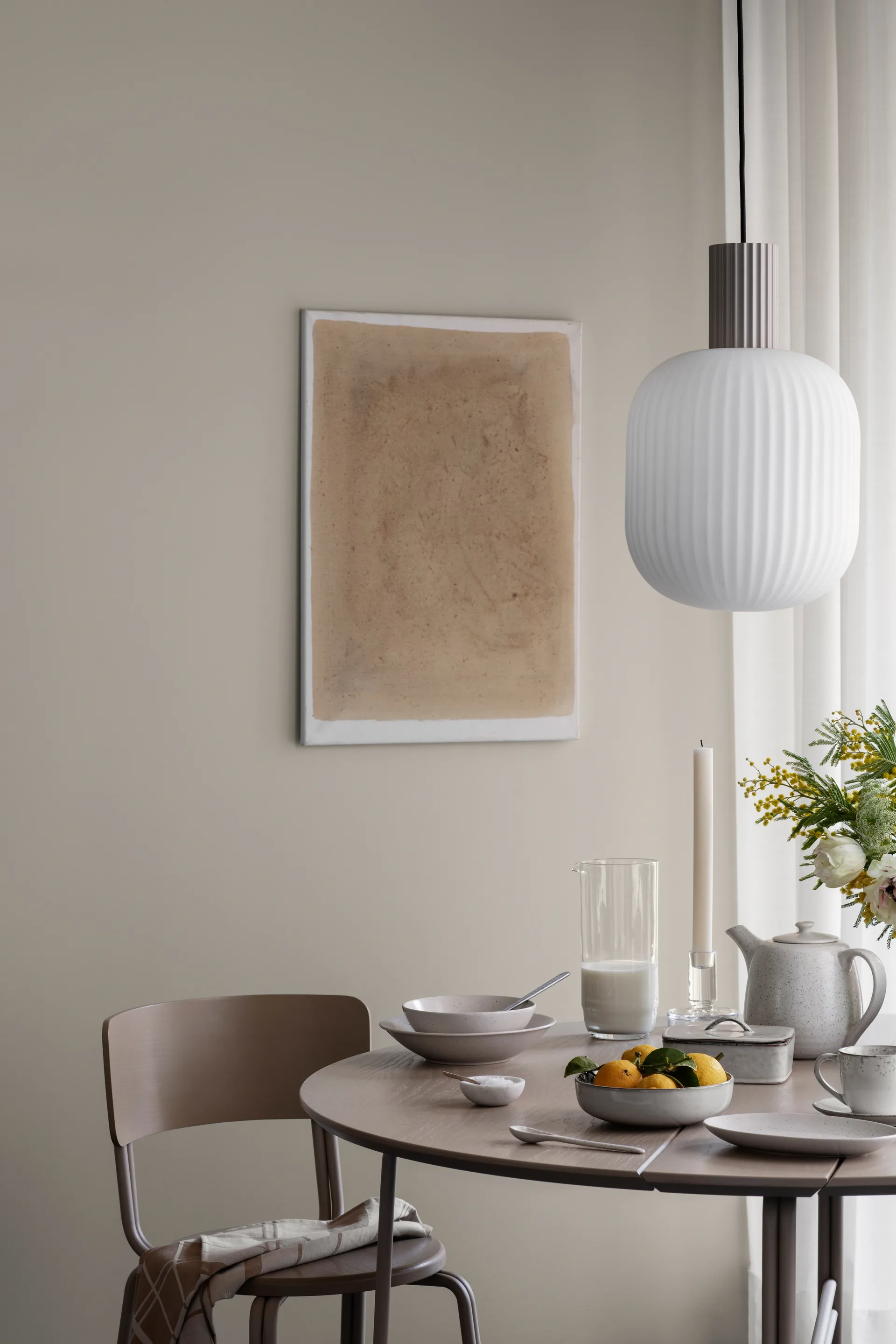 Plato para pasta Nordic Sand Ø22,5 cm paquete de 8 Broste Copenhagen