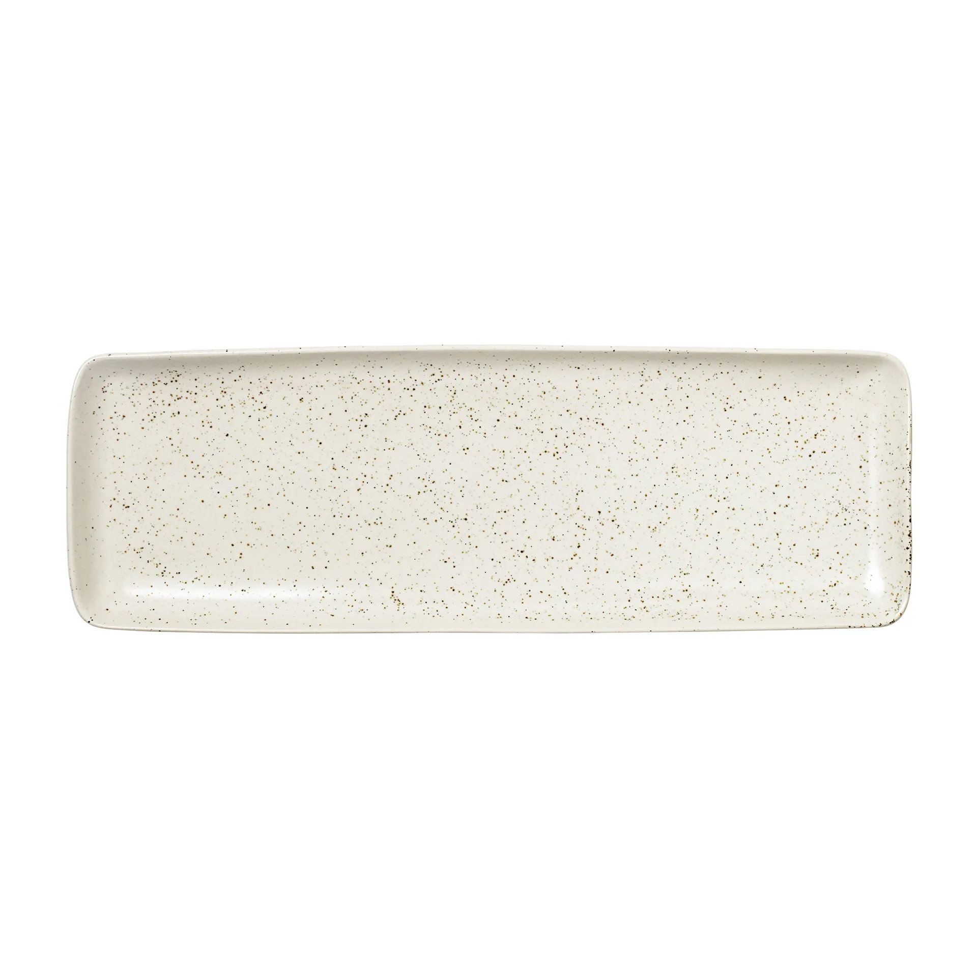 Plato rectangular Nordic Vanilla 12,5x35 cm, Cream with grains Broste Copenhagen