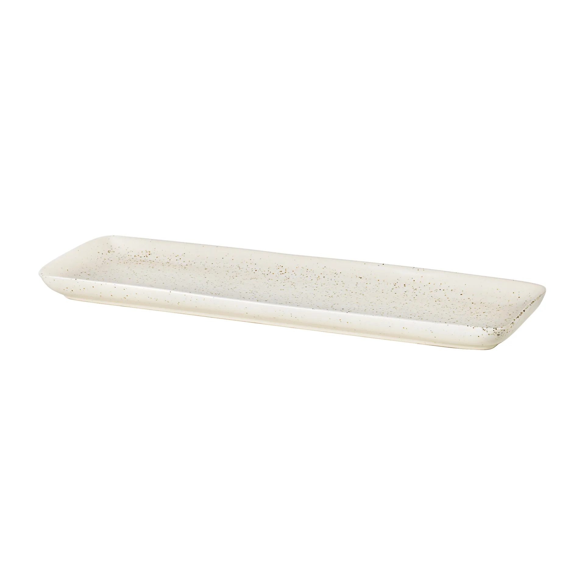 Plato rectangular Nordic Vanilla 12,5x35 cm, Cream with grains Broste Copenhagen