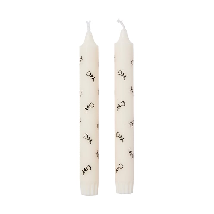 Portavelas Mai 2-pack - White-black - Broste Copenhagen