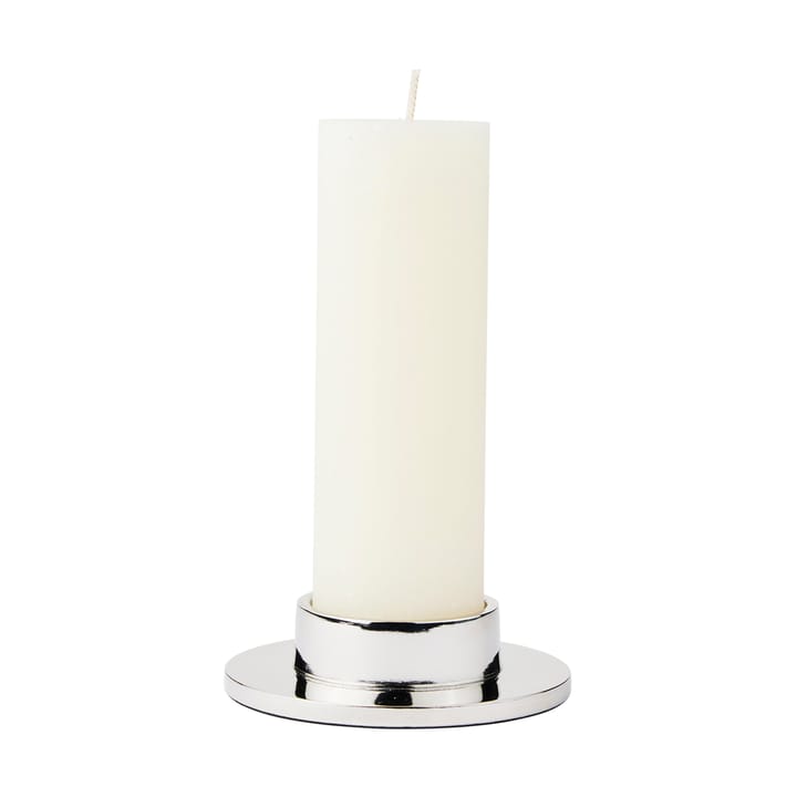 Portavelas Maro para velas gruesas, Silver Finish, 4 cm Broste Copenhagen