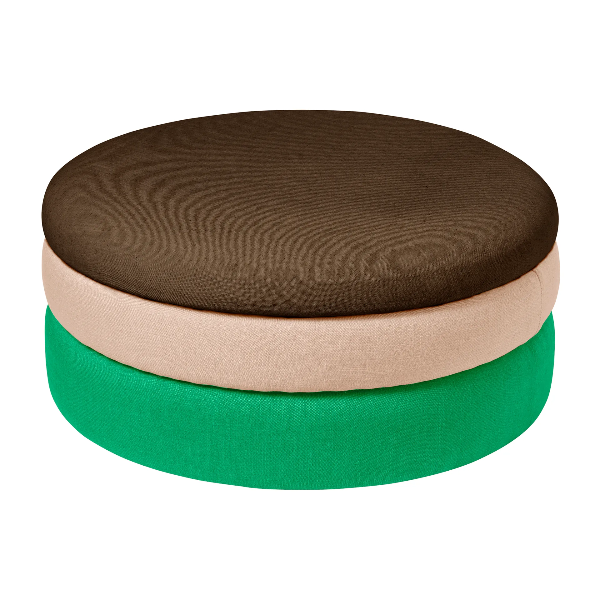 Puf Pond 30 cm, Emerald green-rose-coffee Broste Copenhagen
