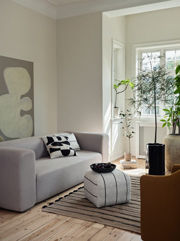Puf Sigrid 50x50 cm, Light beige-black Broste Copenhagen