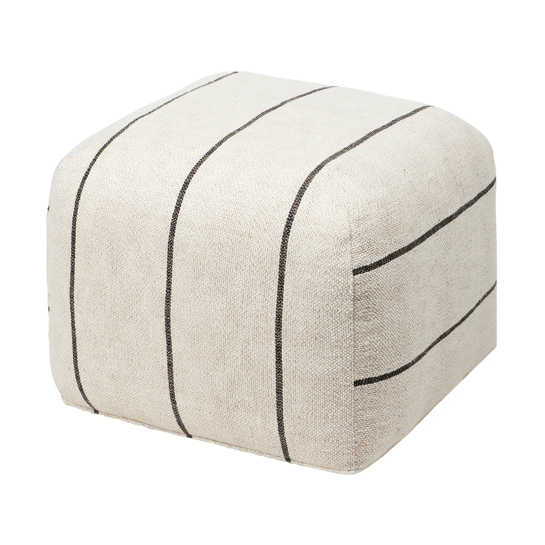 Puf Sigrid, Light beige-black, 50x50 cm Broste Copenhagen