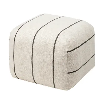 Puf Sigrid - Light beige-black, 50x50 cm - Broste Copenhagen