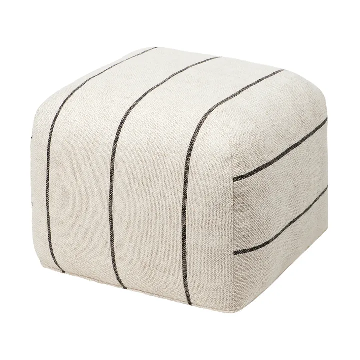 Puf Sigrid - Light beige-black, 50x50 cm - Broste Copenhagen