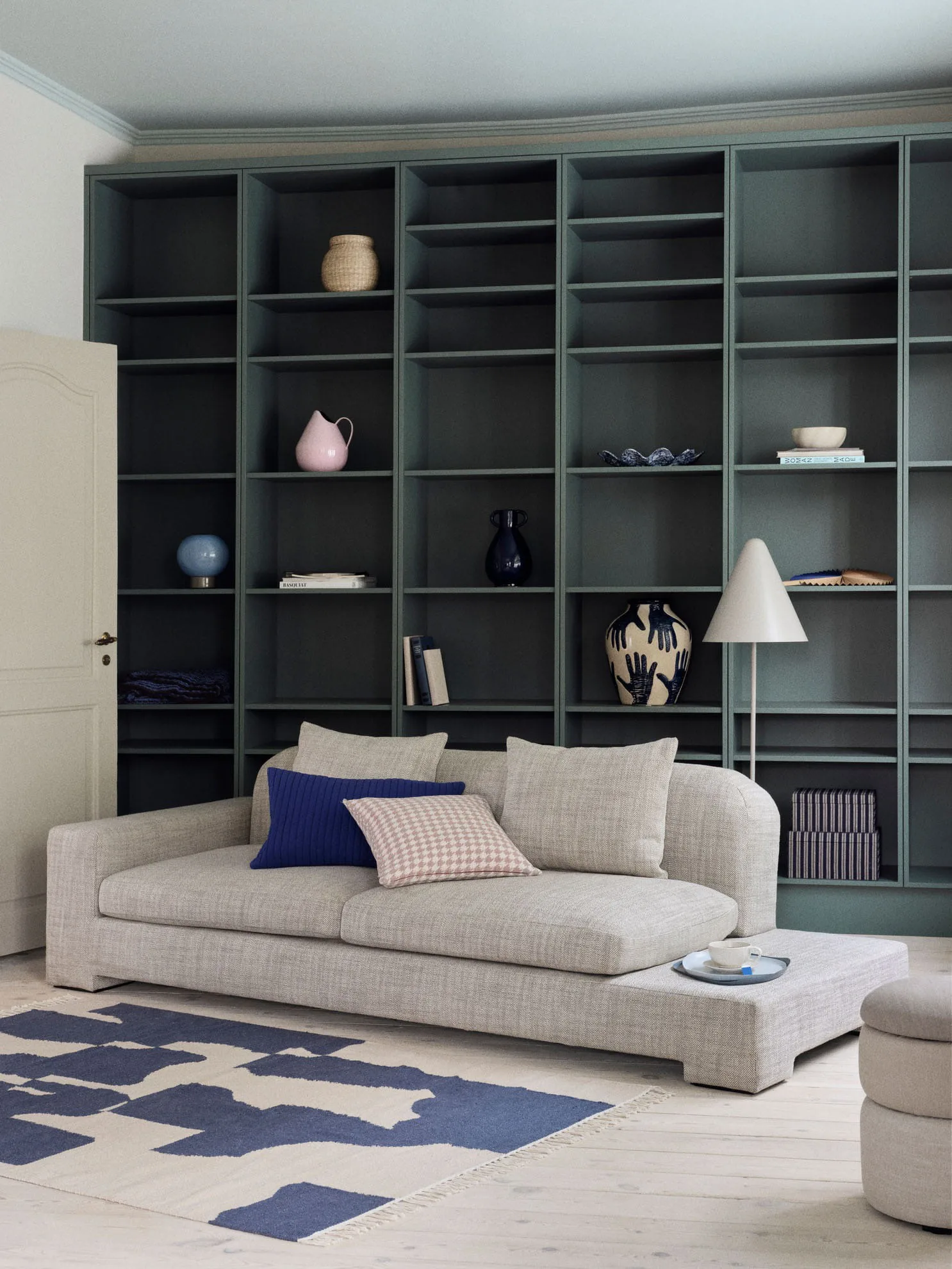 Puff Pond 42 cm, Beige shades Broste Copenhagen