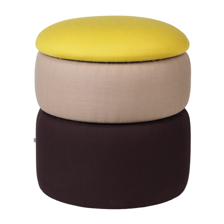Puff Pond 42 cm - Yellow-beige-dark grape - Broste Copenhagen