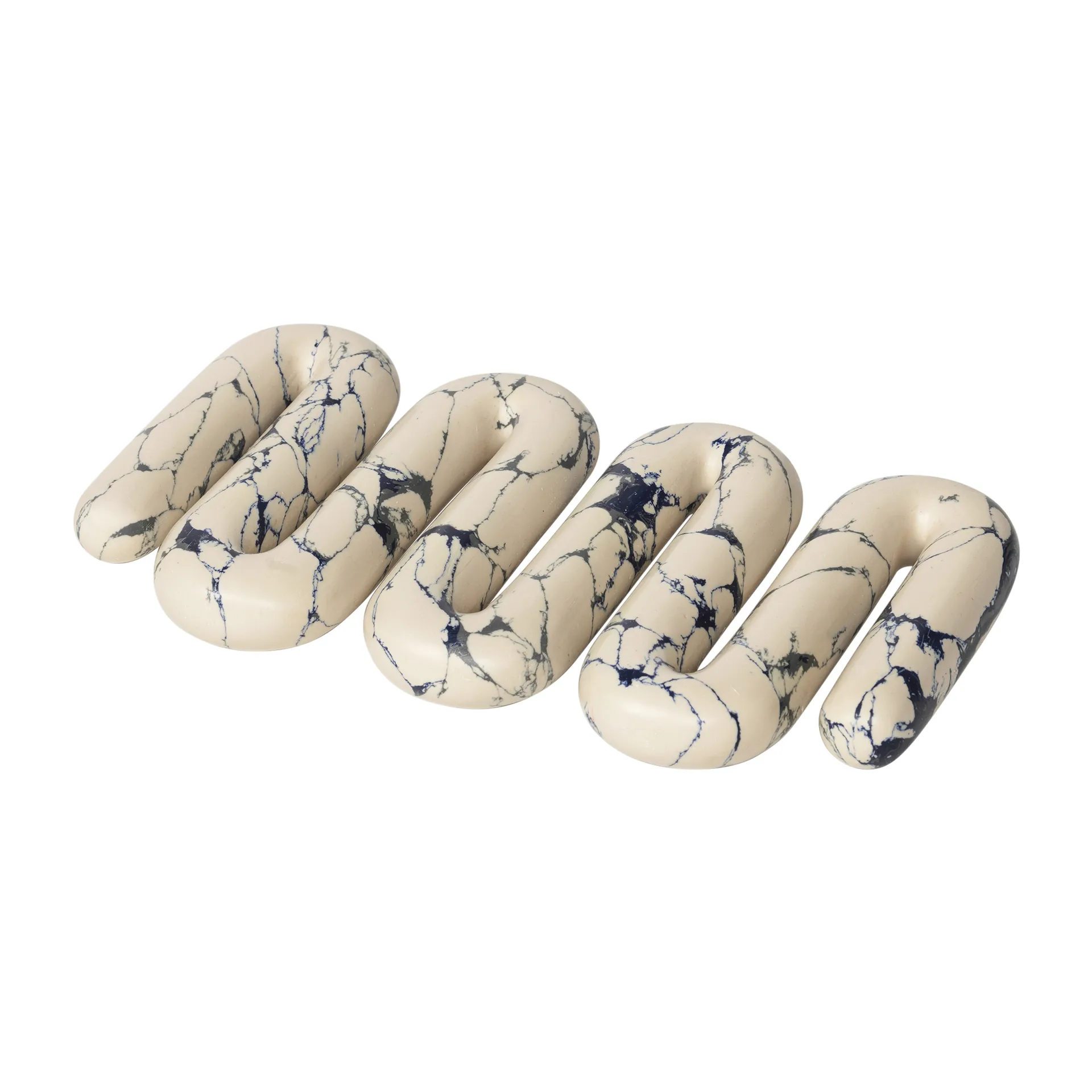 Salvamanteles Orla 14x25 cm, White-spectrum blue Broste Copenhagen