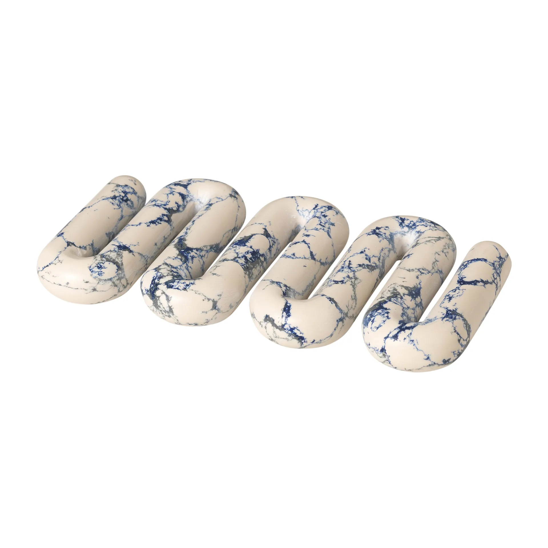 Salvamanteles Orla 14x25 cm, White-spectrum blue Broste Copenhagen