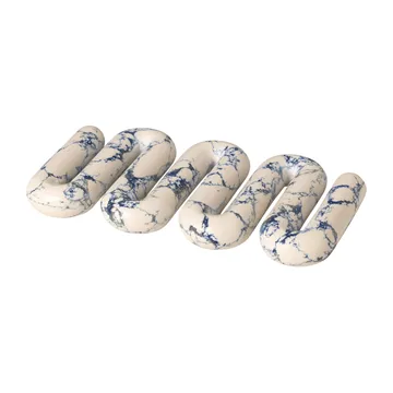 Salvamanteles Orla 14x25 cm - White-spectrum blue - Broste Copenhagen