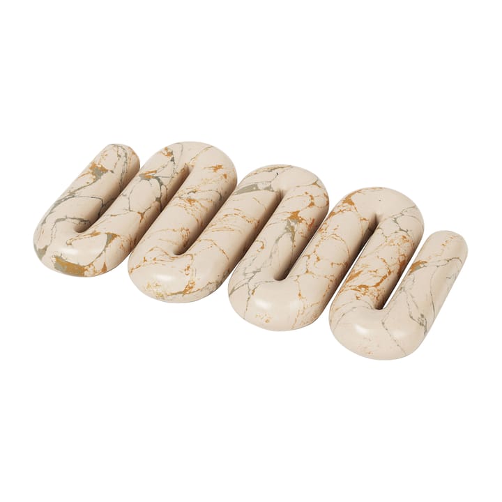 Salvamanteles Orla 14x25 cm - White-tawny yellow - Broste Copenhagen
