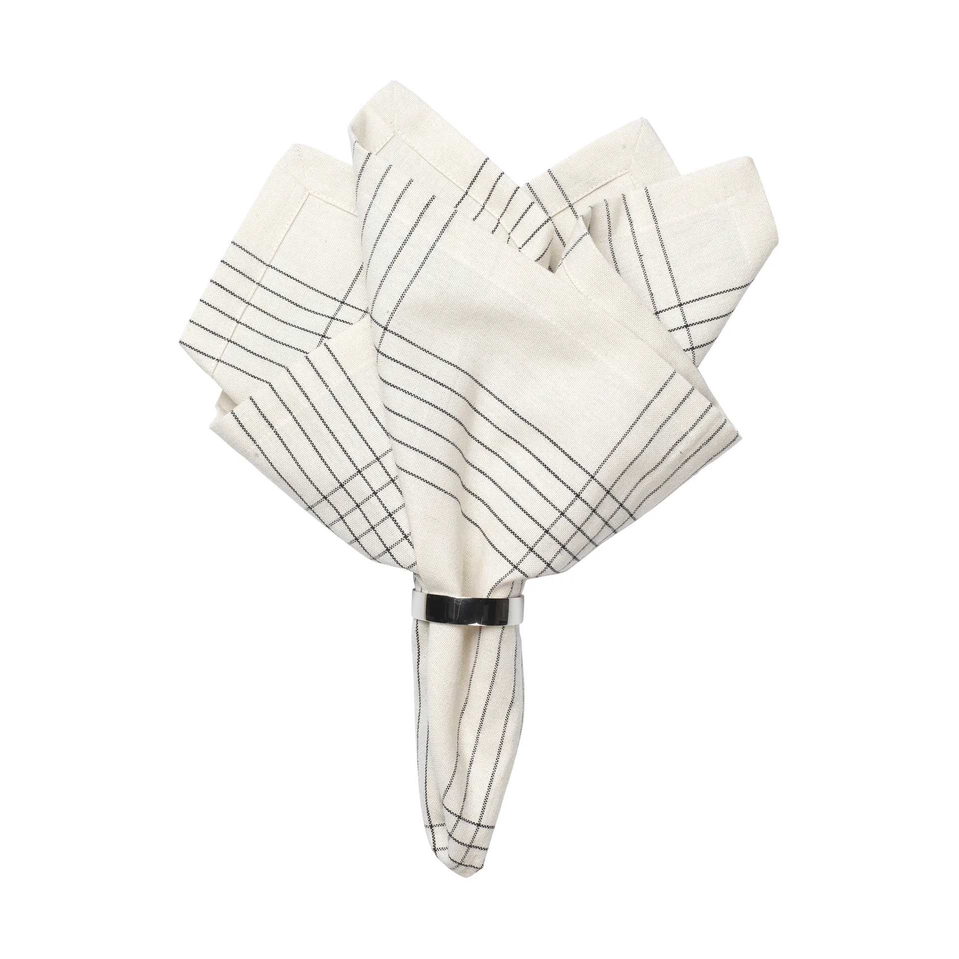 Servilleta de tela Alice 45x45 cm, Black-natural Broste Copenhagen