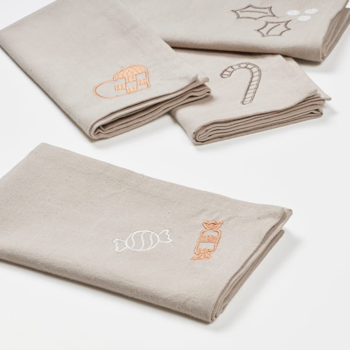 Servilleta de tela Fryd 45x45 cm 4 piezas, Light warm grey-beige Broste Copenhagen