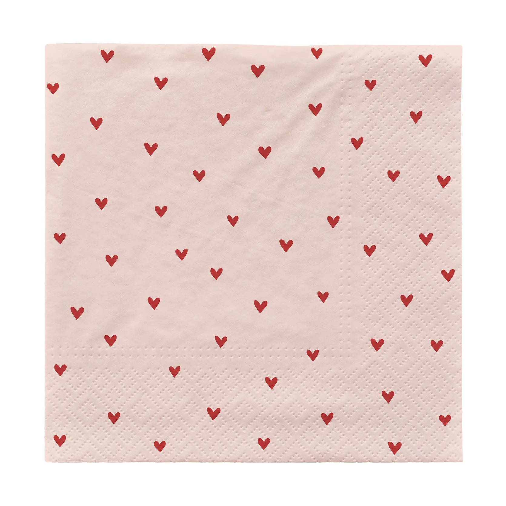 Servilletas Amor 33x33 cm, 20-pack, Soft pink-red Broste Copenhagen