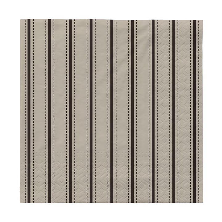 Servilletas Dolly 33x33 cm, 20-pack - Black-off white - Broste Copenhagen