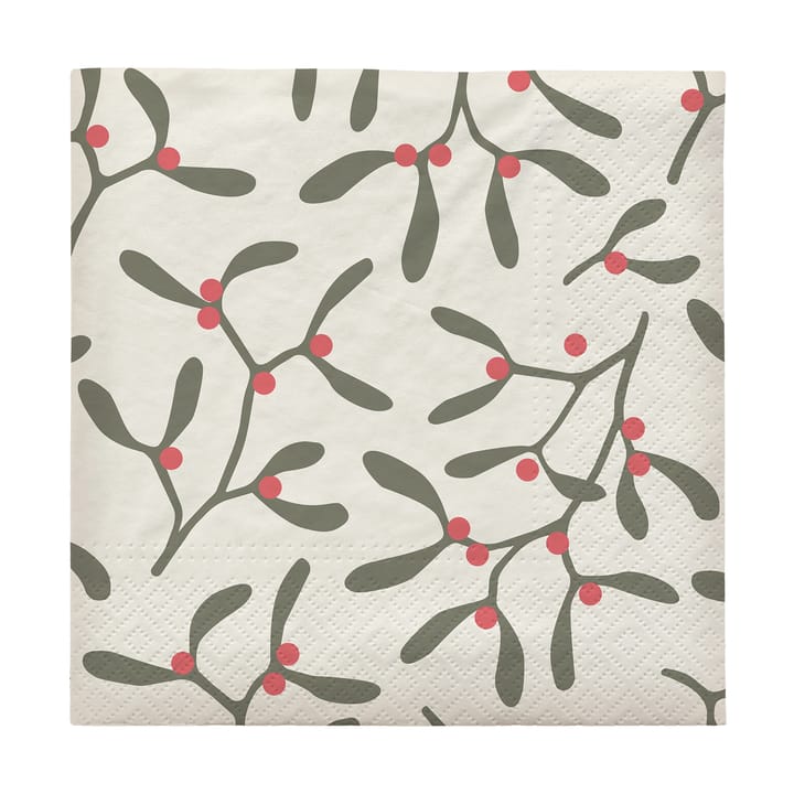 Servilletas Mistletoe 33x33 cm, 20-pack - Pompeian Red - Broste Copenhagen