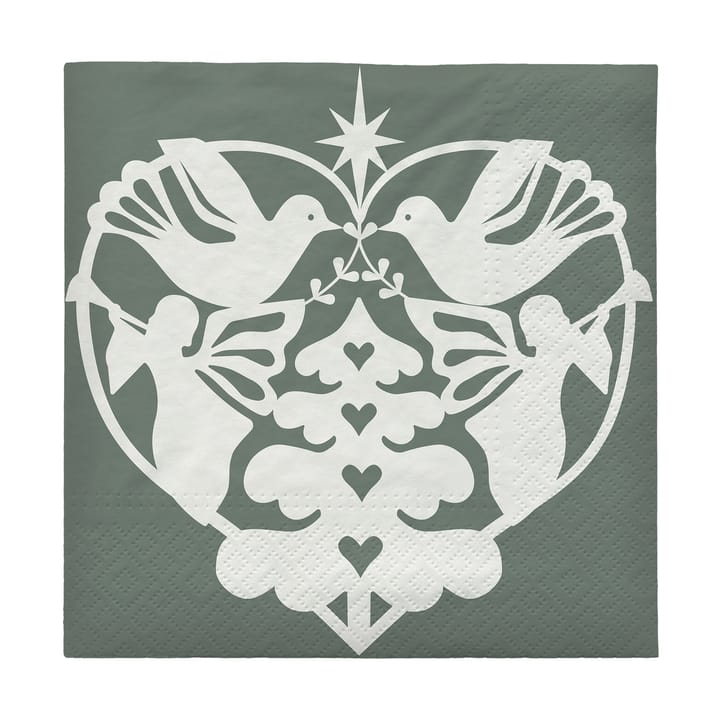 Servilletas Nostalgia 33x33 cm, 20-pack - Grape Leaf Green - Broste Copenhagen