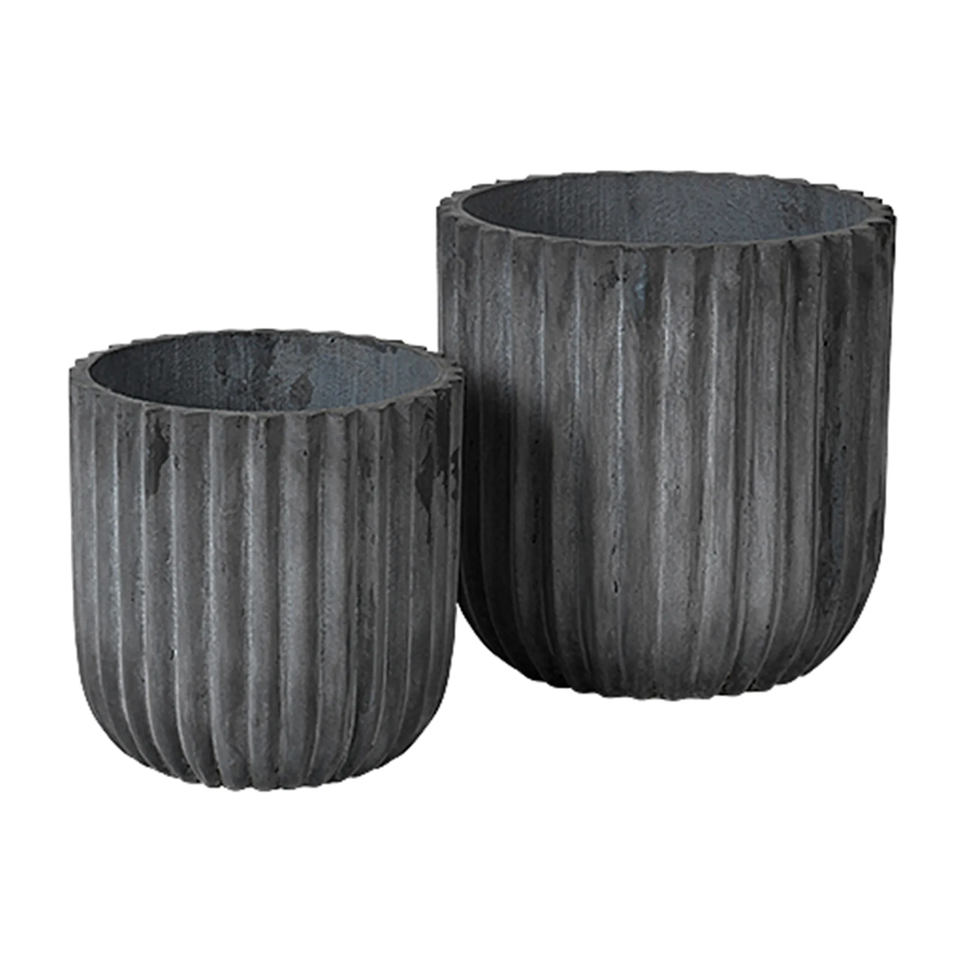Set de 2 macetas Fiber, Charcoal Broste Copenhagen