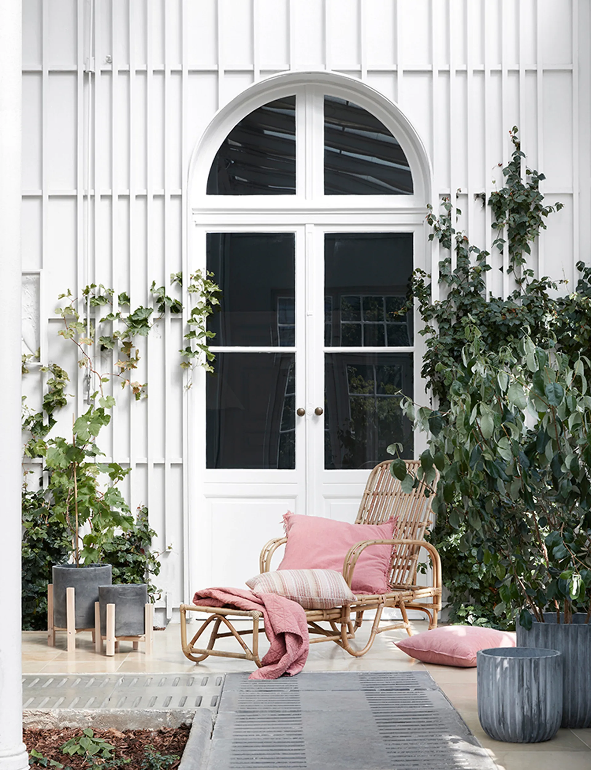 Set de 2 macetas Fiber, Charcoal Broste Copenhagen