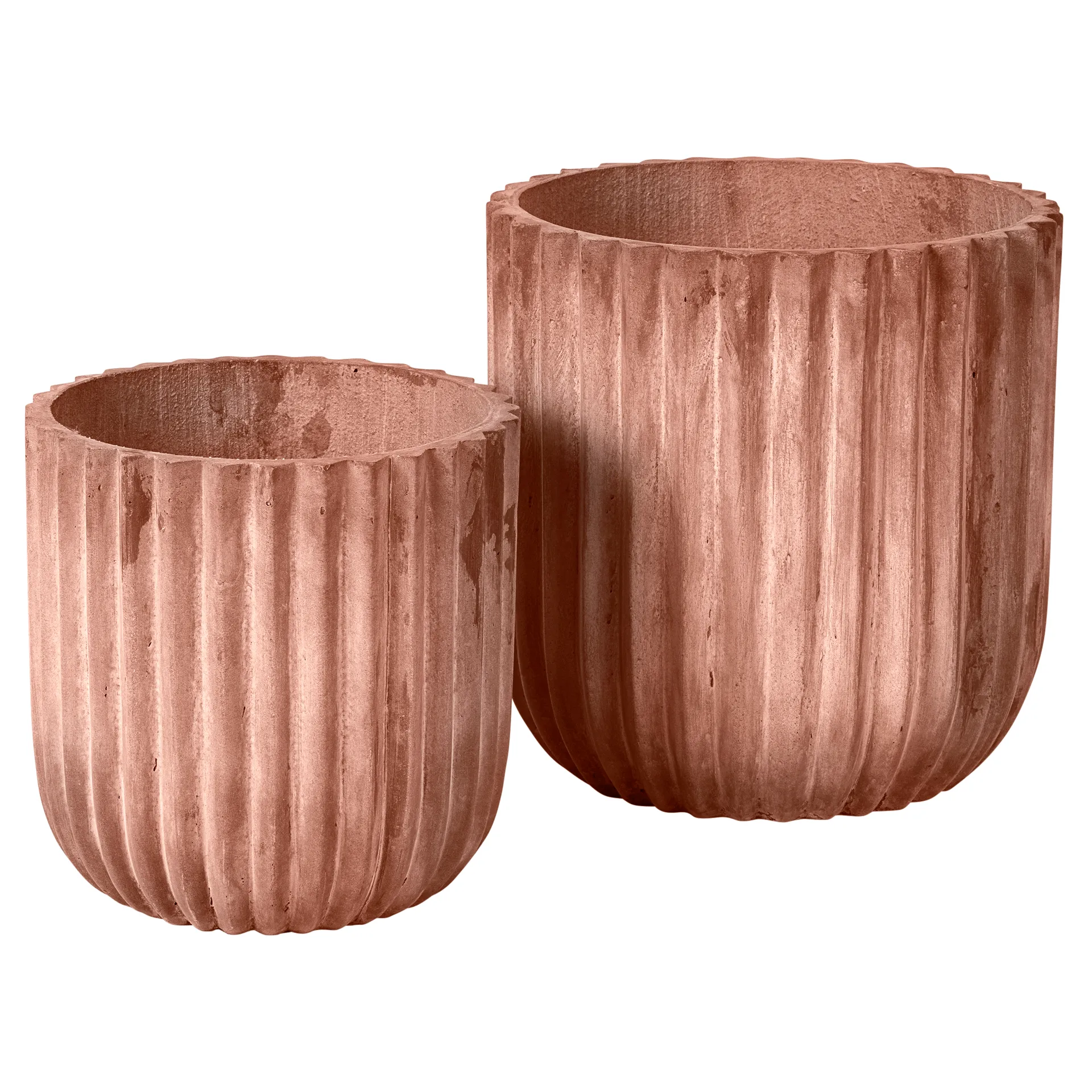 Set de 2 macetas Fiber, Terracotta Broste Copenhagen