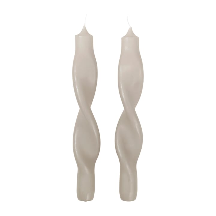 Set de 2 velas en espiral Twist twisted candles 23 cm - Rainy day - Broste Copenhagen