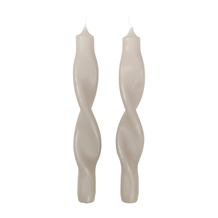 Set de 2 velas en espiral Twist twisted candles 23 cm - Rainy day - Broste Copenhagen