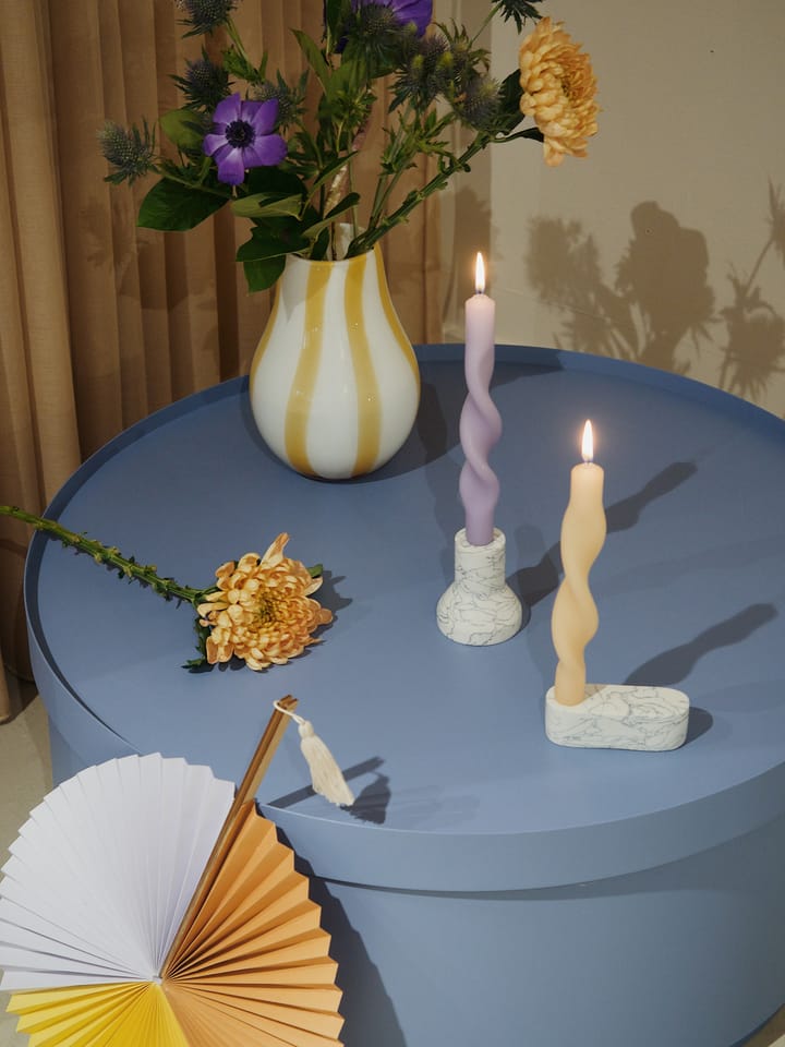 Set de 2 velas en espiral Twist twisted candles 23 cm, Walnut Broste Copenhagen