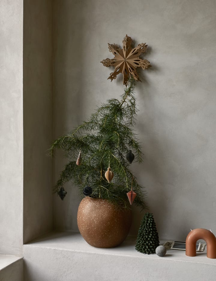 Set de 6 colgantes de navidad Christmas mix, Natural brown Broste Copenhagen