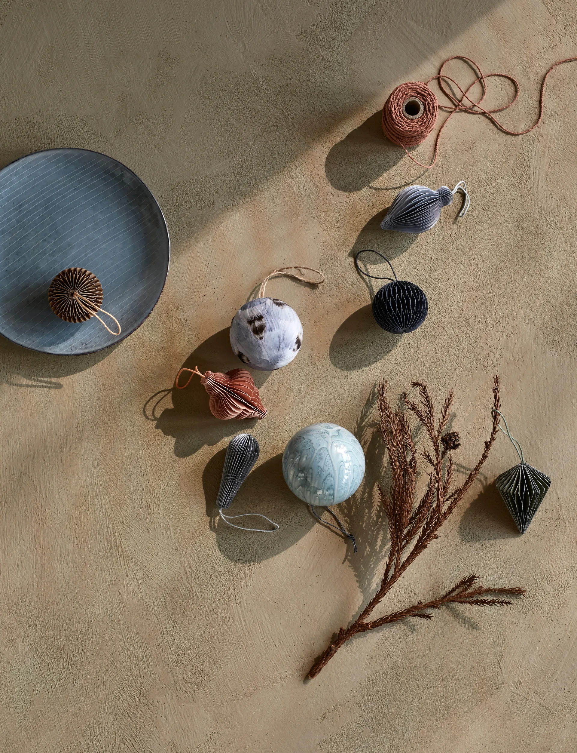 Set de 6 colgantes de navidad Christmas mix, Thyme Broste Copenhagen