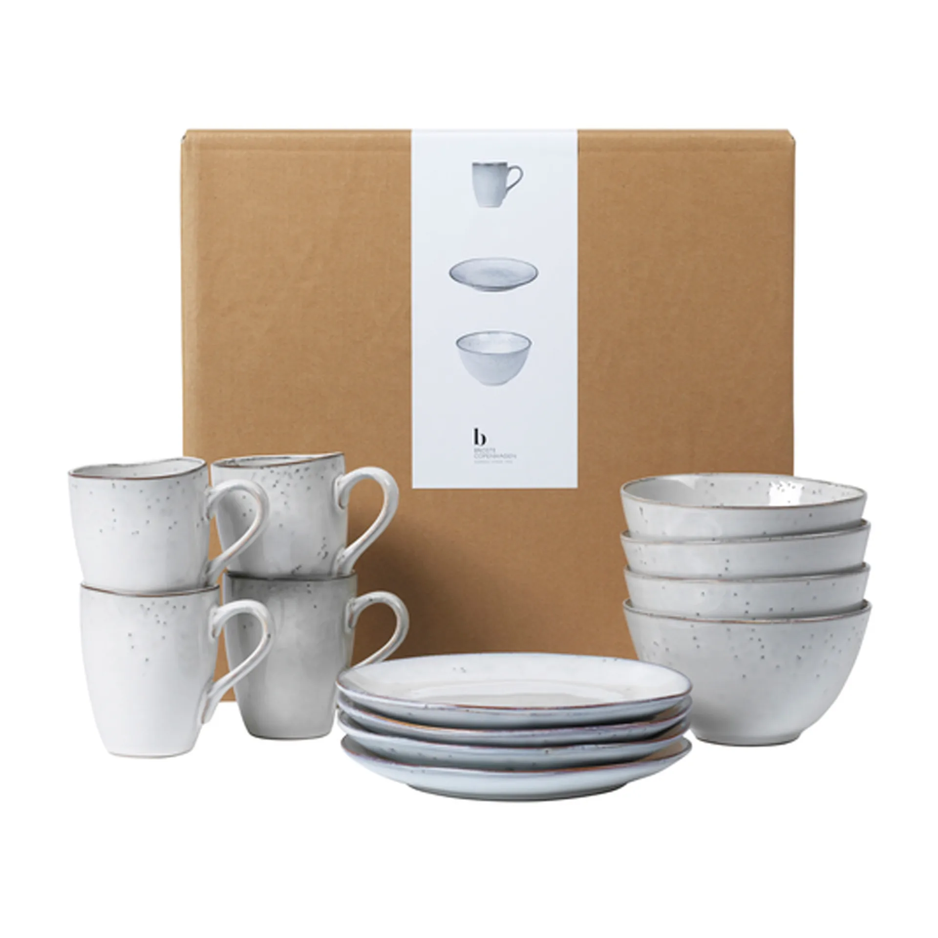 Set de desayuno Nordic Sand, 12 piezas Broste Copenhagen