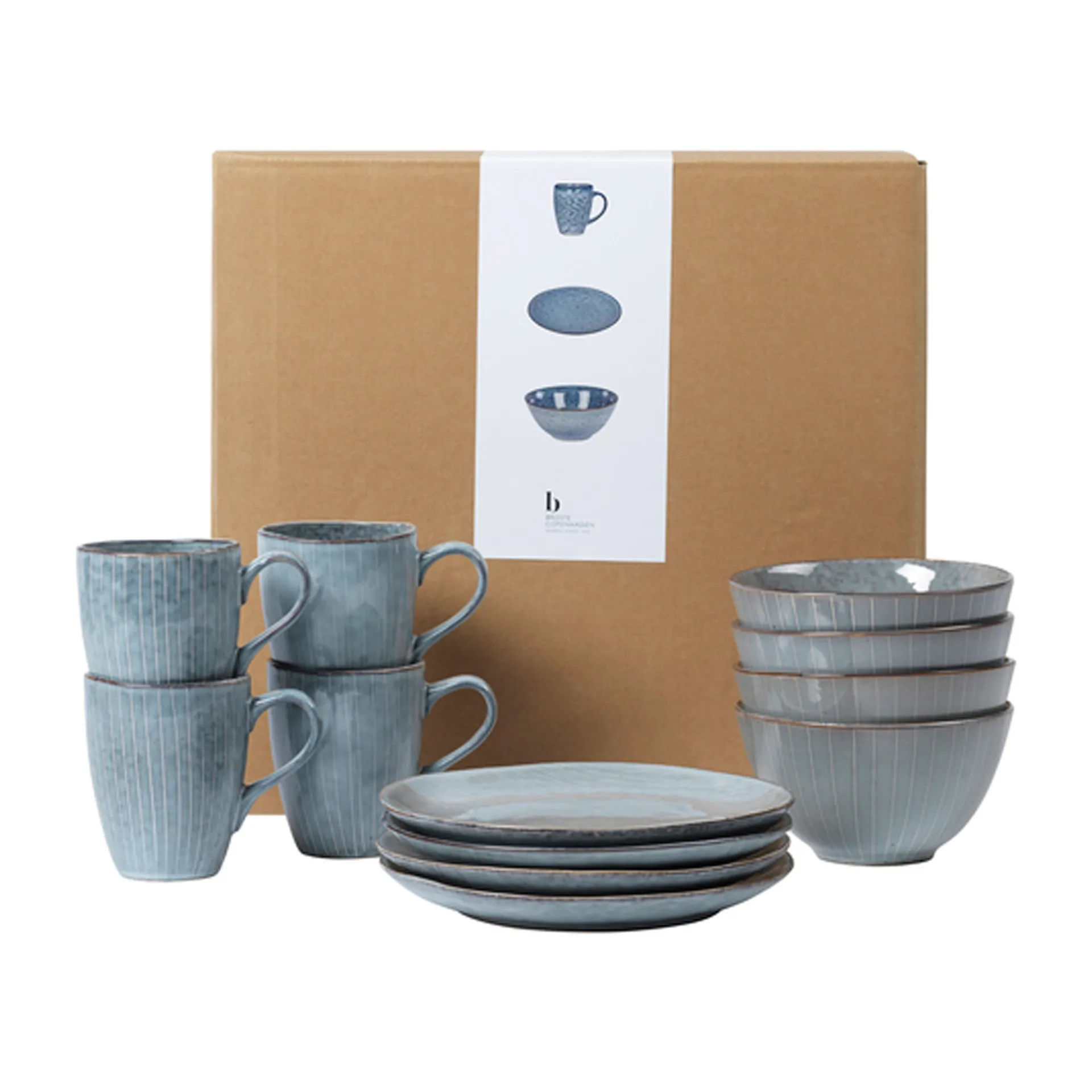 Set de desayuno Nordic Sea, 12 piezas Broste Copenhagen