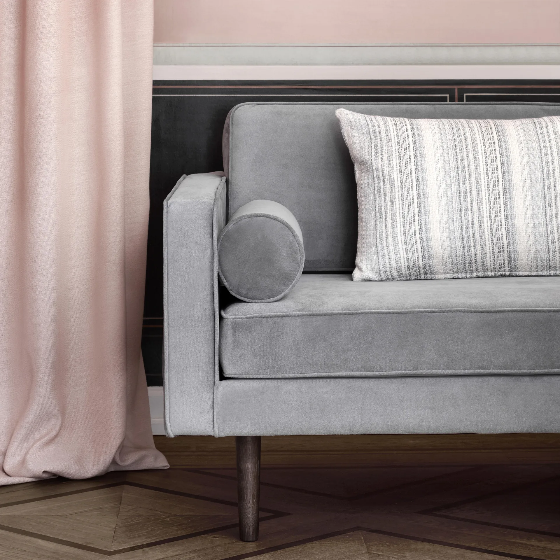 Sofá Wind, Drizzle (gris), 2 plazas Broste Copenhagen