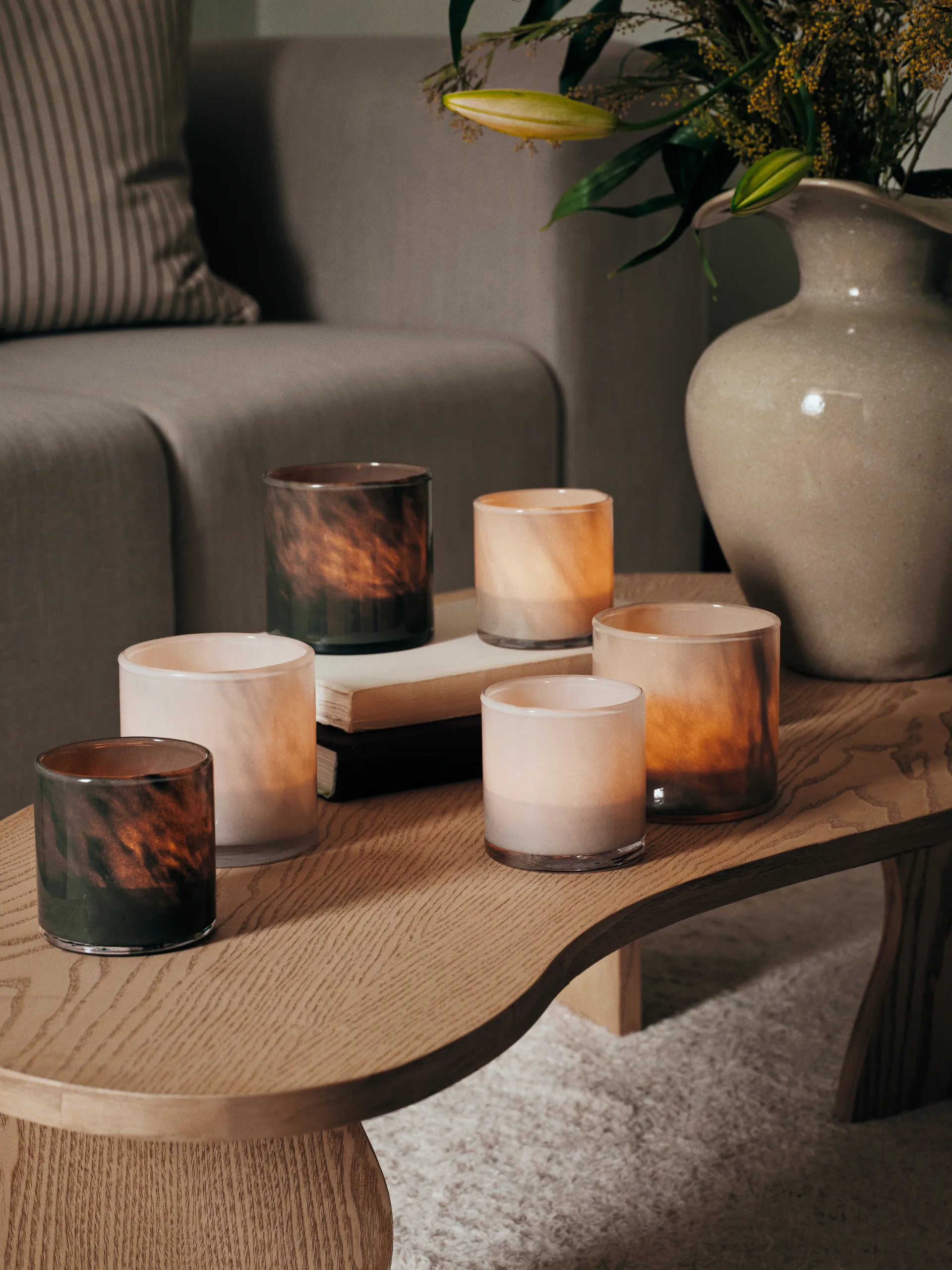 Solai farol para vela, Light Green, Ø10 cm Broste Copenhagen