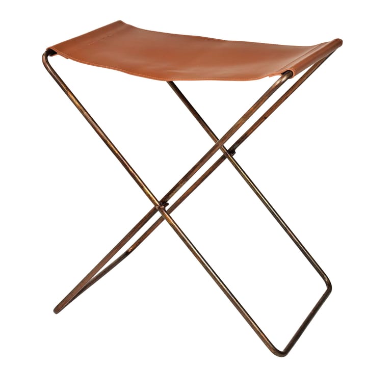 Taburete Nola cuero, marrón, 45 cm Broste Copenhagen