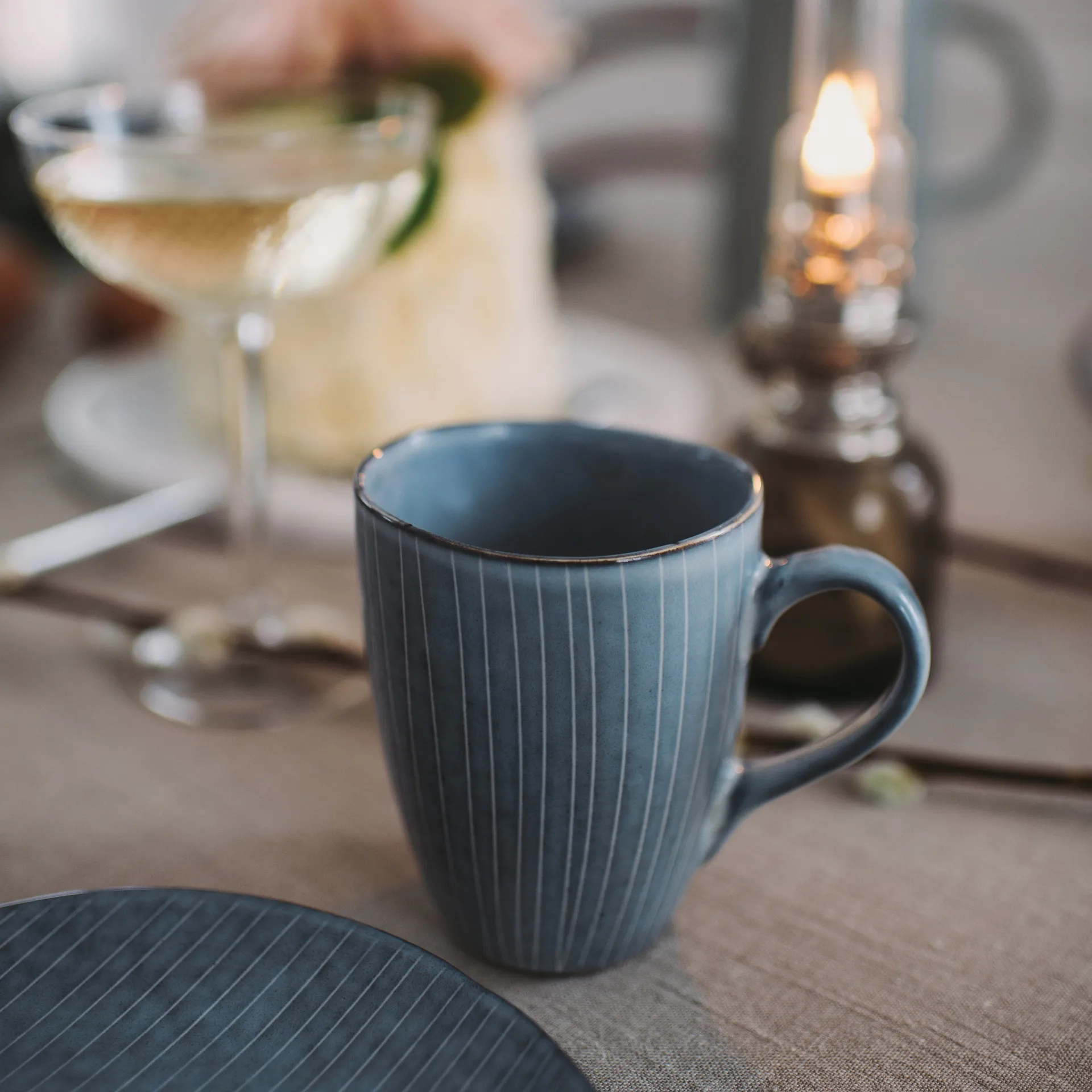 Taza con asa Nordic Sea, 10 cm Broste Copenhagen