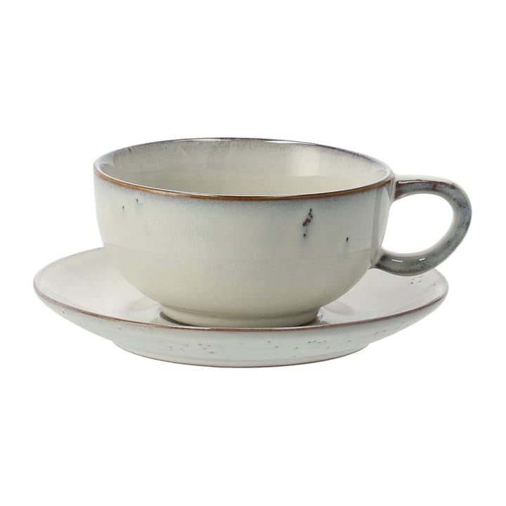 Taza de té y plato Nordic Sand - 5,8 cm - Broste Copenhagen