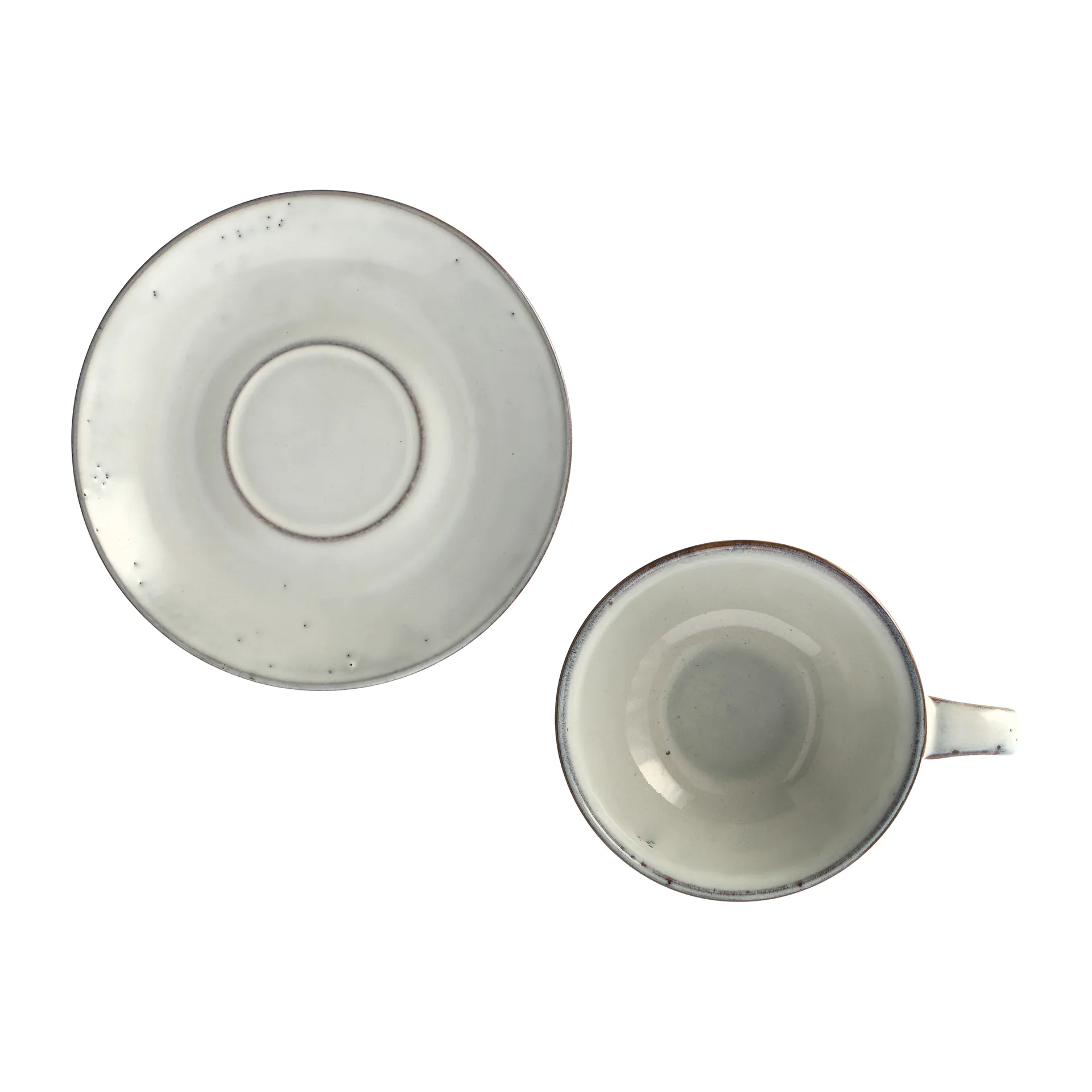 Taza de té y plato Nordic Sand, 5,8 cm Broste Copenhagen