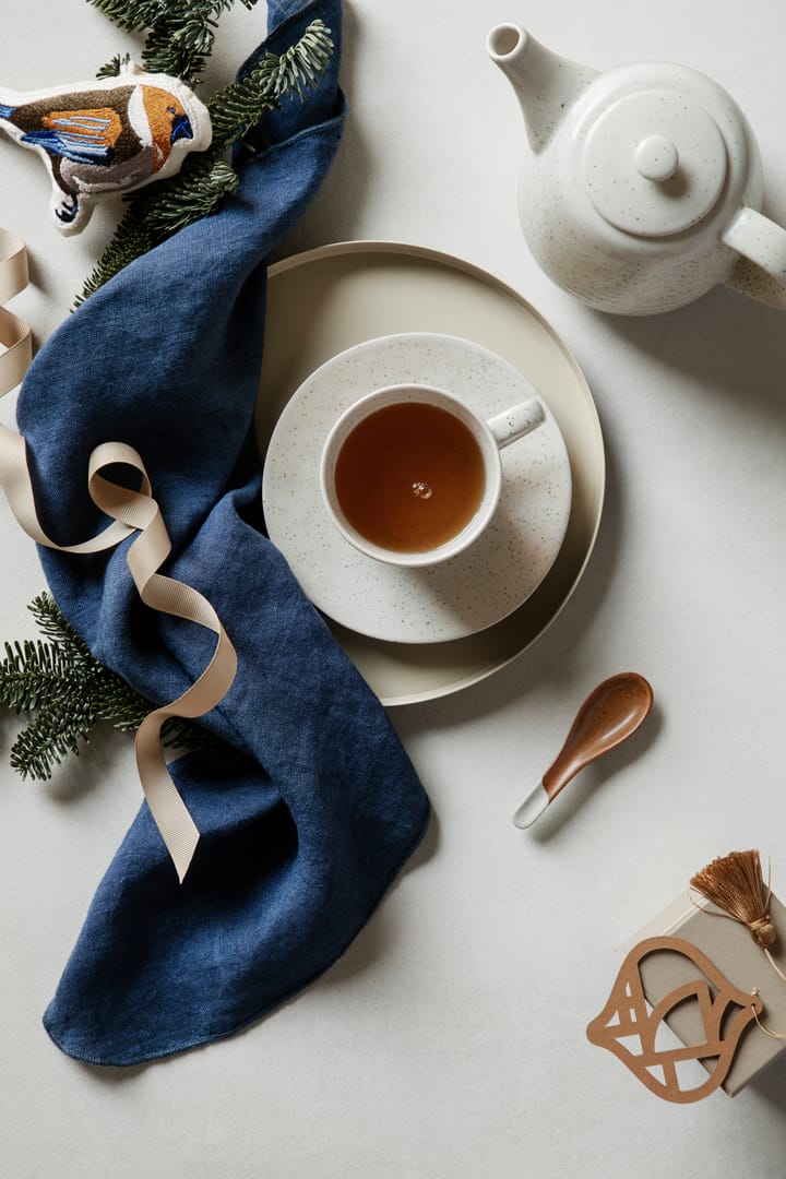 Taza y platillo Nordic Vanilla 15 cl, Cream with grains Broste Copenhagen