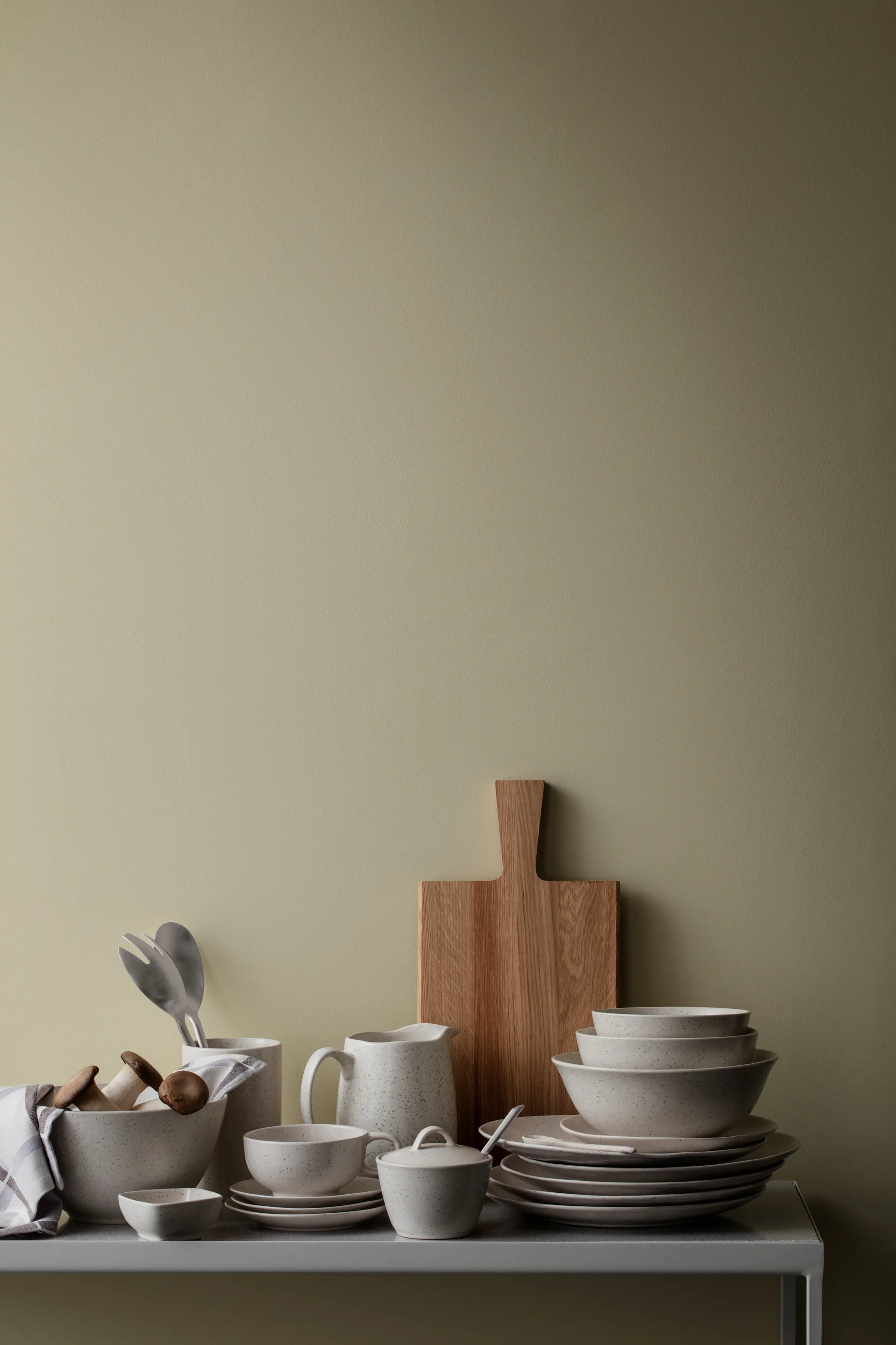 Taza y platillo Nordic Vanilla 25 cl, Cream with grains Broste Copenhagen