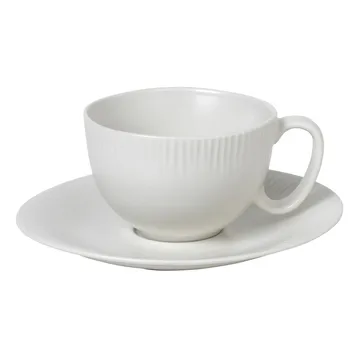 Taza y platillo Sandvig soft white - 12,5 cl - Broste Copenhagen